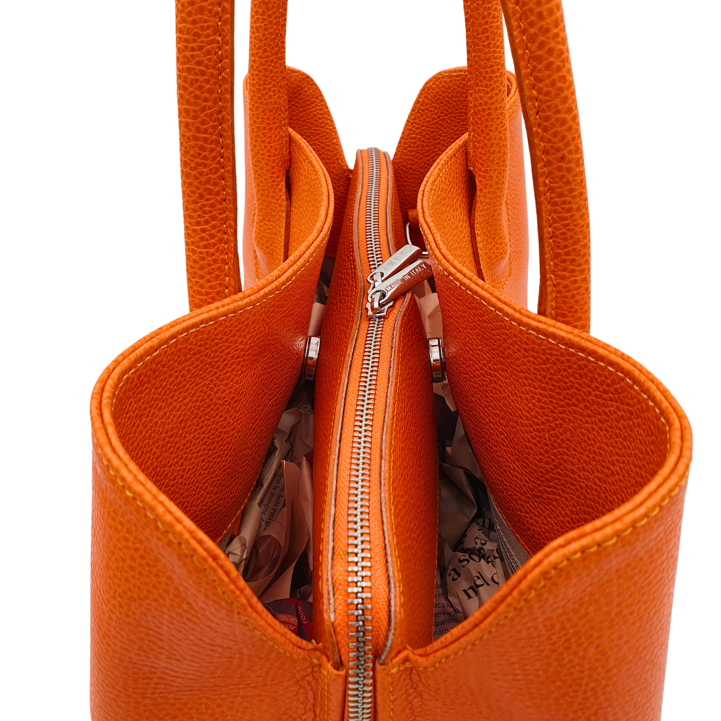 Borsa in pelle, lavorazione artigianale, art. 250