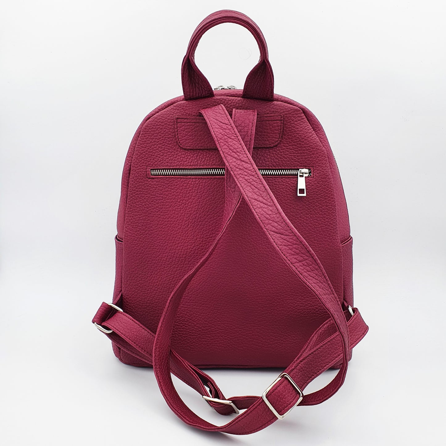 Borsa a zaino in vera pelle con cerniera