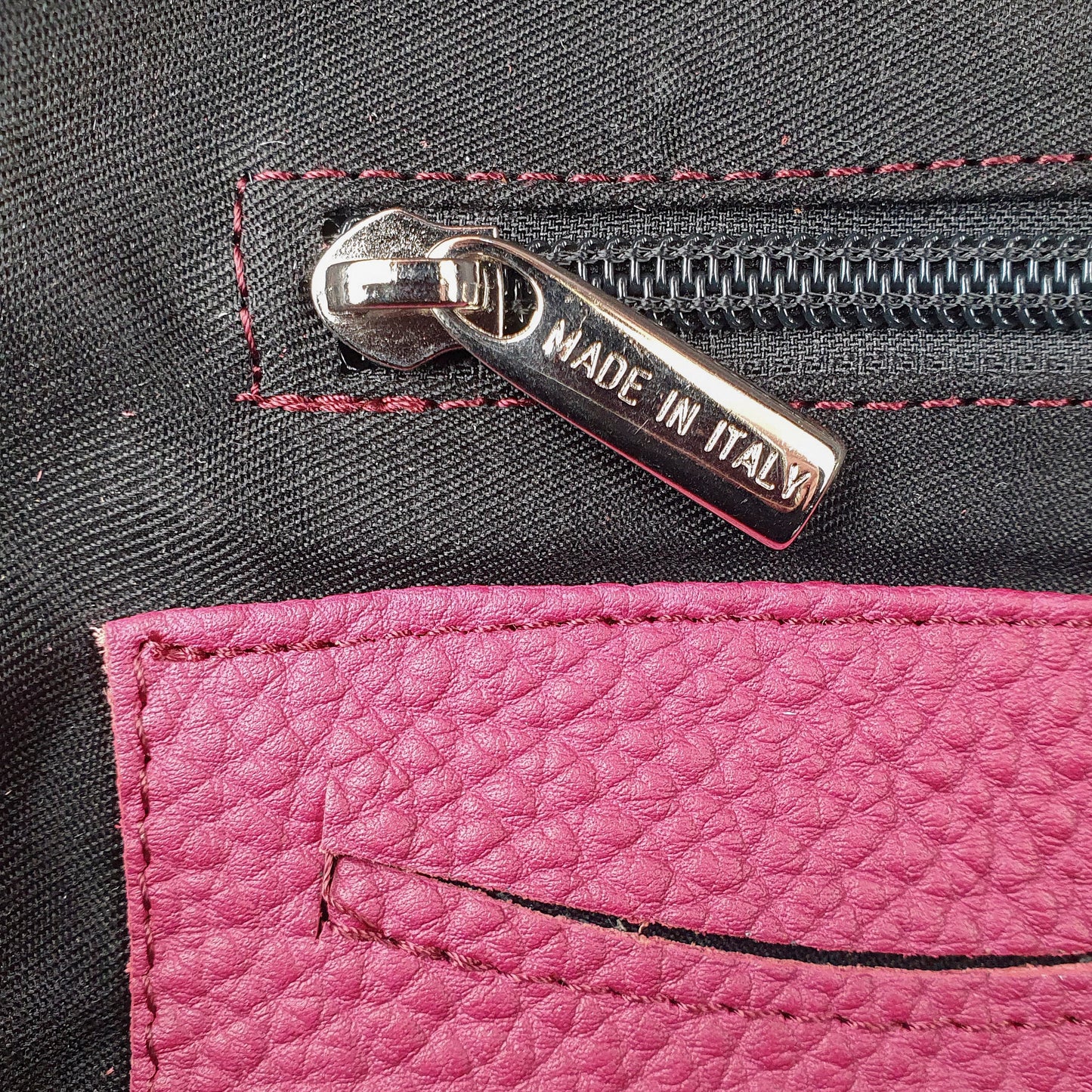 Borsa a zaino in vera pelle con cerniera